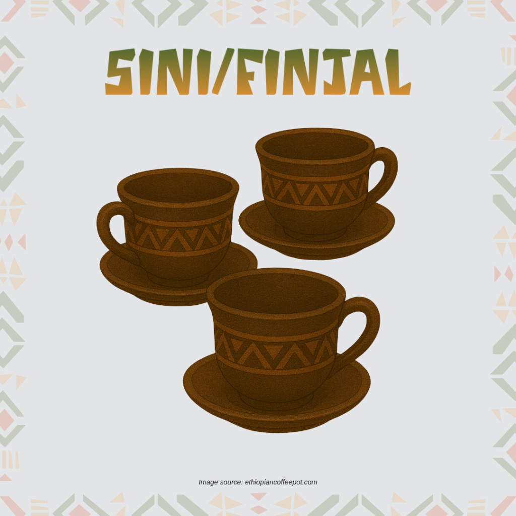 A photo of Ethiopian coffee cups